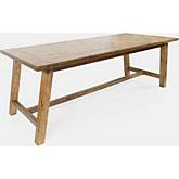 Telluride 103" to 107" Counter Height Extension Trestle Dining Table in Distressed Pine